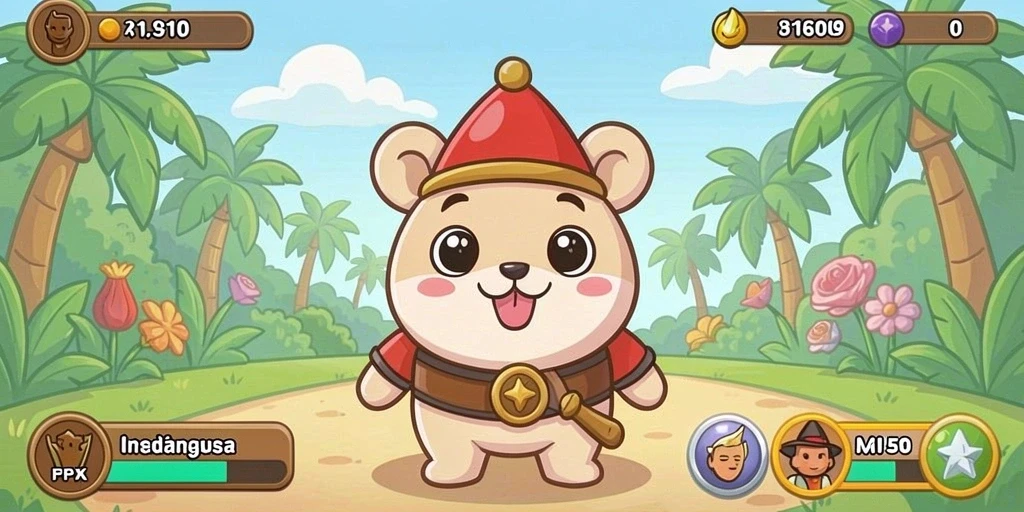 Tampilan awal game yang memukau dan penuh warna.