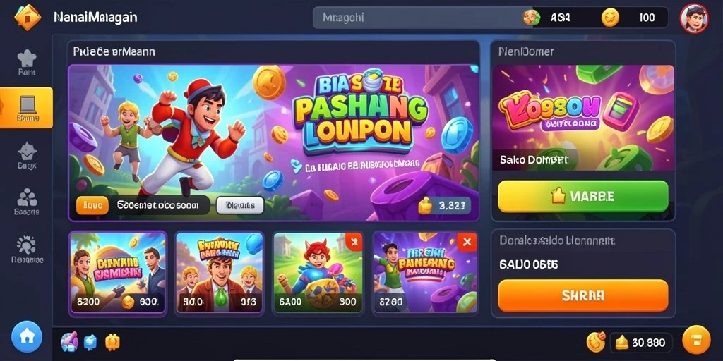 Tampilan awal game yang menarik dan penuh warna.
